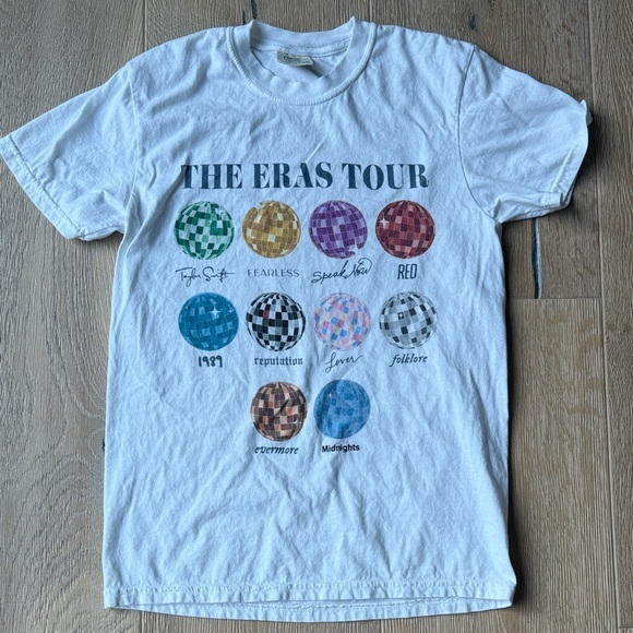 Comfort Colors Tops - Taylor Swift White The Eras Tour Disco Ball T-Shirt